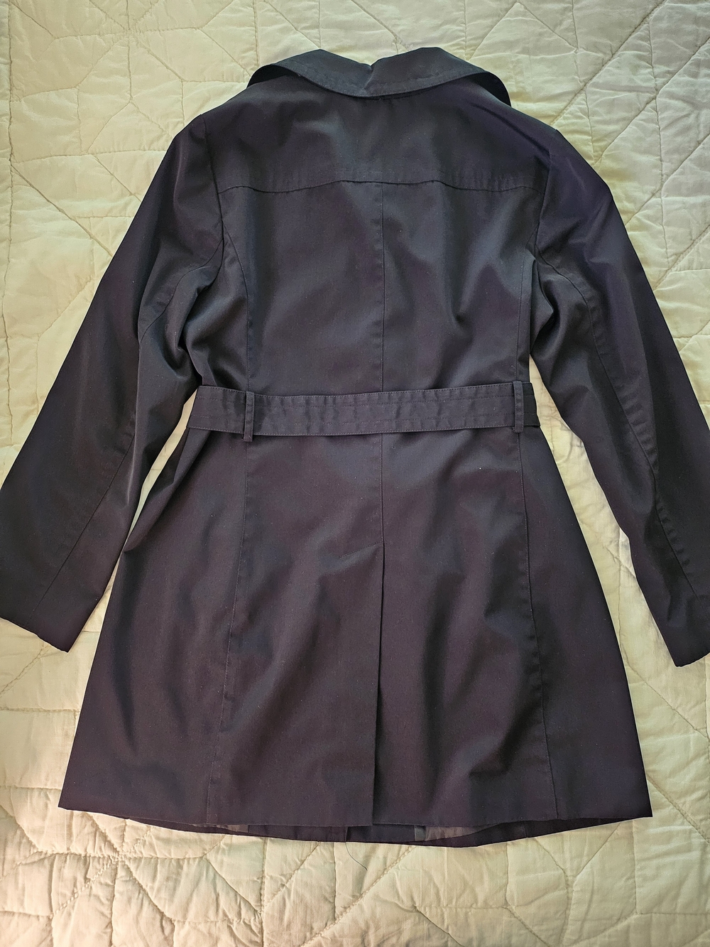 London Fog - FOG - Black Trench Coat- Size M - Picture 2 of 8